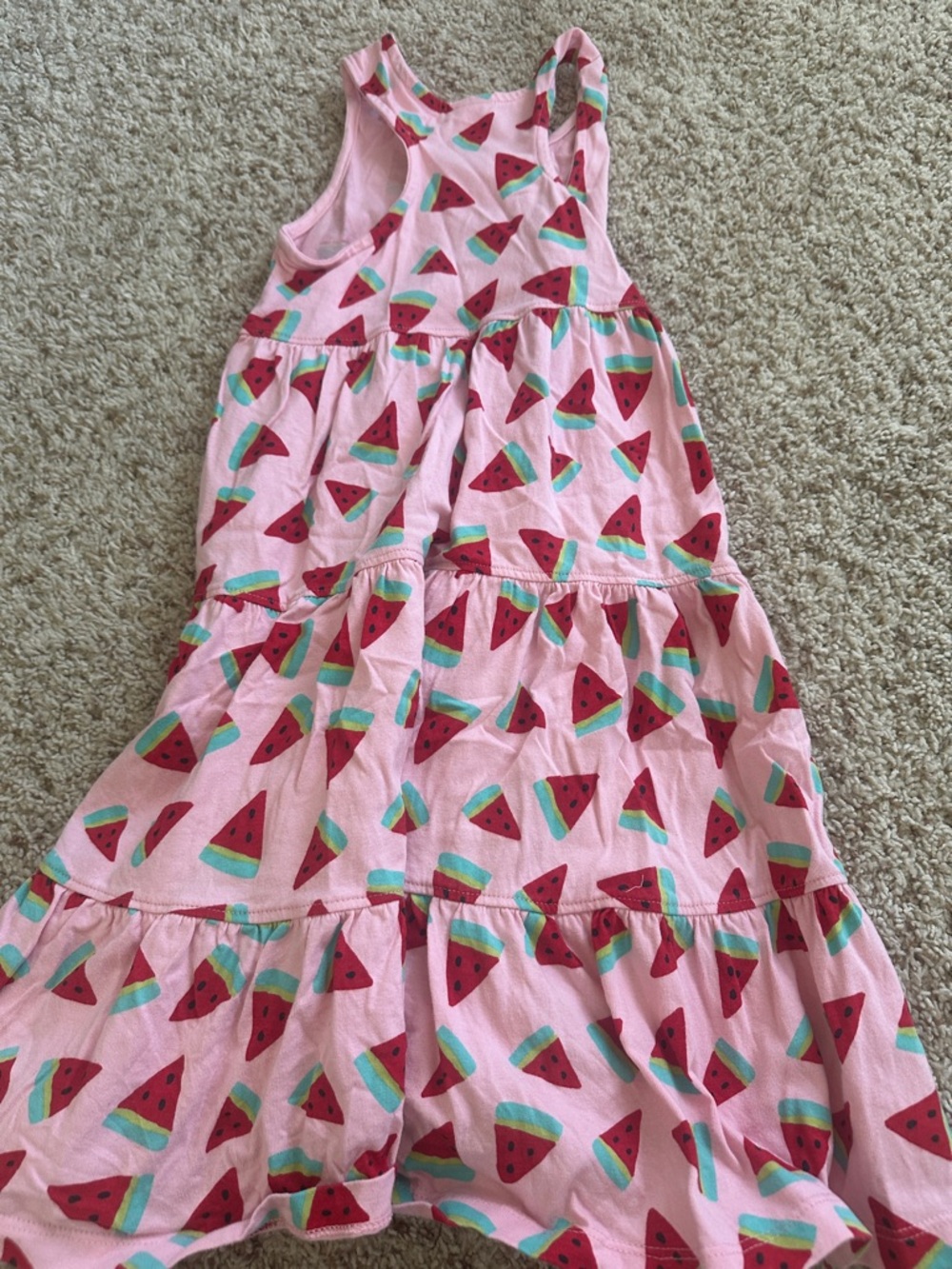 Hanna Andersson Pink Watermelon Tiered Dress - Picture 3 of 3